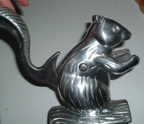 Vintage Cast Aluminum Metal Squirrel Nut Cracker Nutcracker