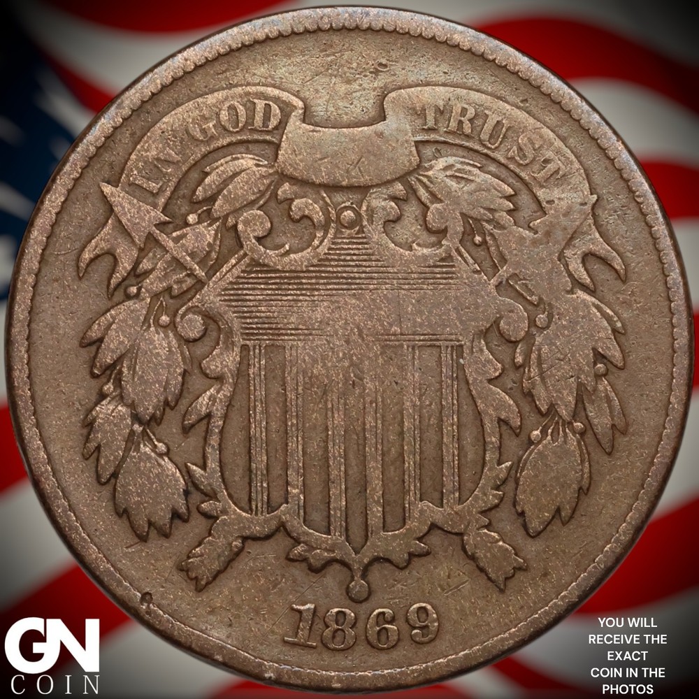 1869 2 Cent Piece B2351