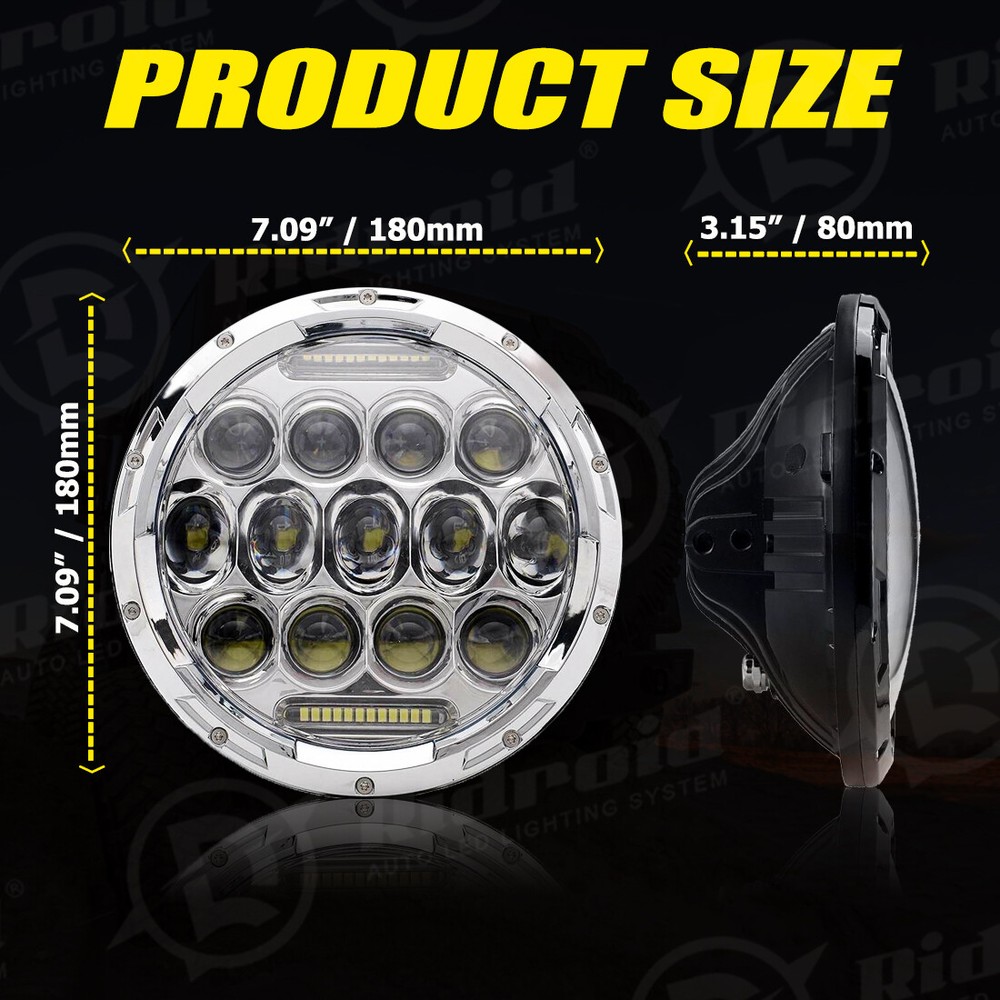 7" LED Headlight & 4.5" Passing Lights for Harley-Davidson Dyna Switchback FLD
