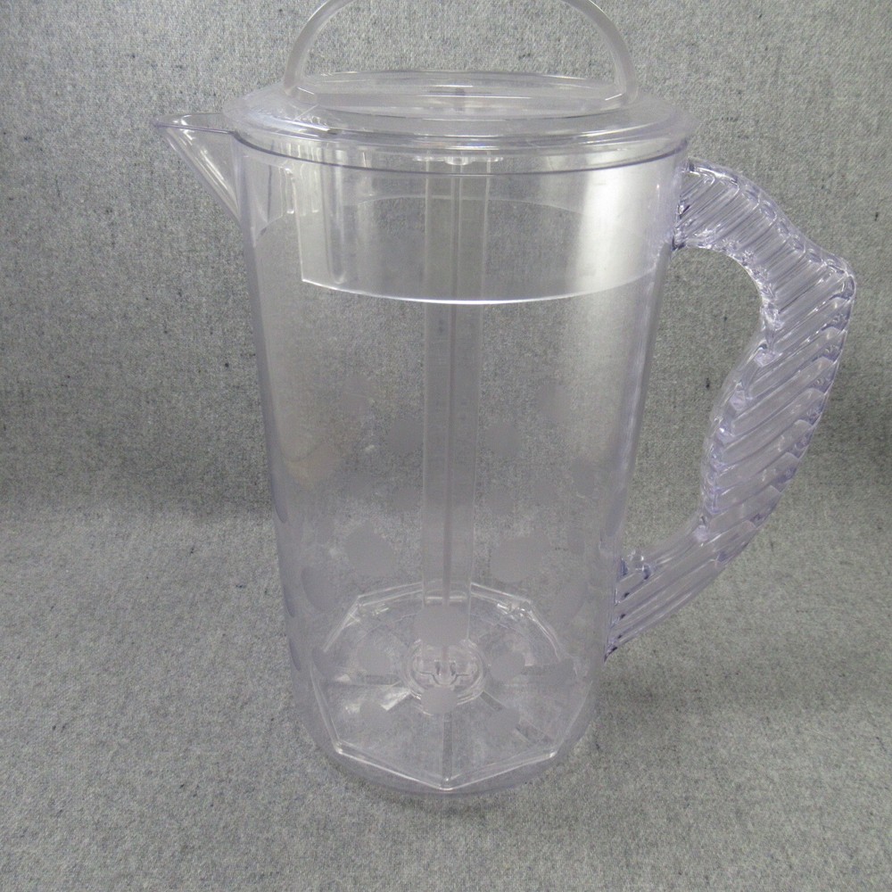 Pampered Chef Quick Stir 2 Quart Clear Pitcher Polka Dot Pattern # 2272 USA