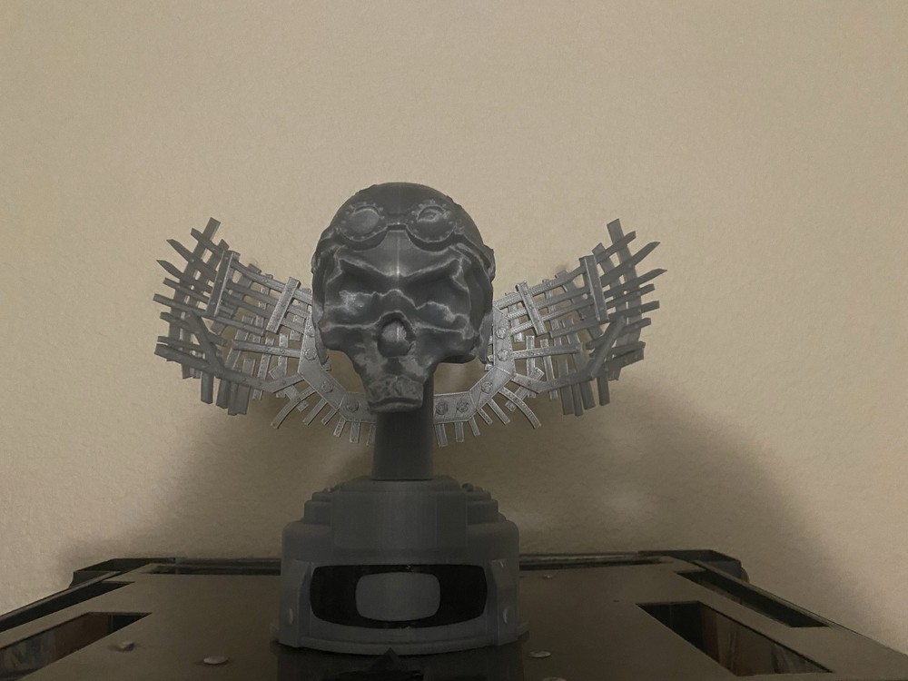 Oakley inspired skull tropy display - 3D printed, display