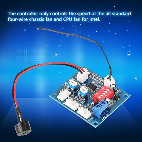 DC 12V Speed Controller Module, PWM Fan Speed Controller Module Four Wire PC