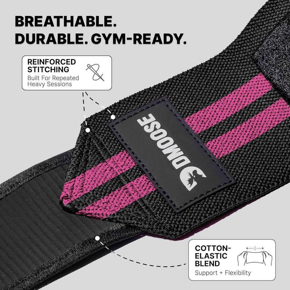 Elbow Wraps for Weightlifting Pair - 40'' Adjustable Strap for Gym Workout & ...