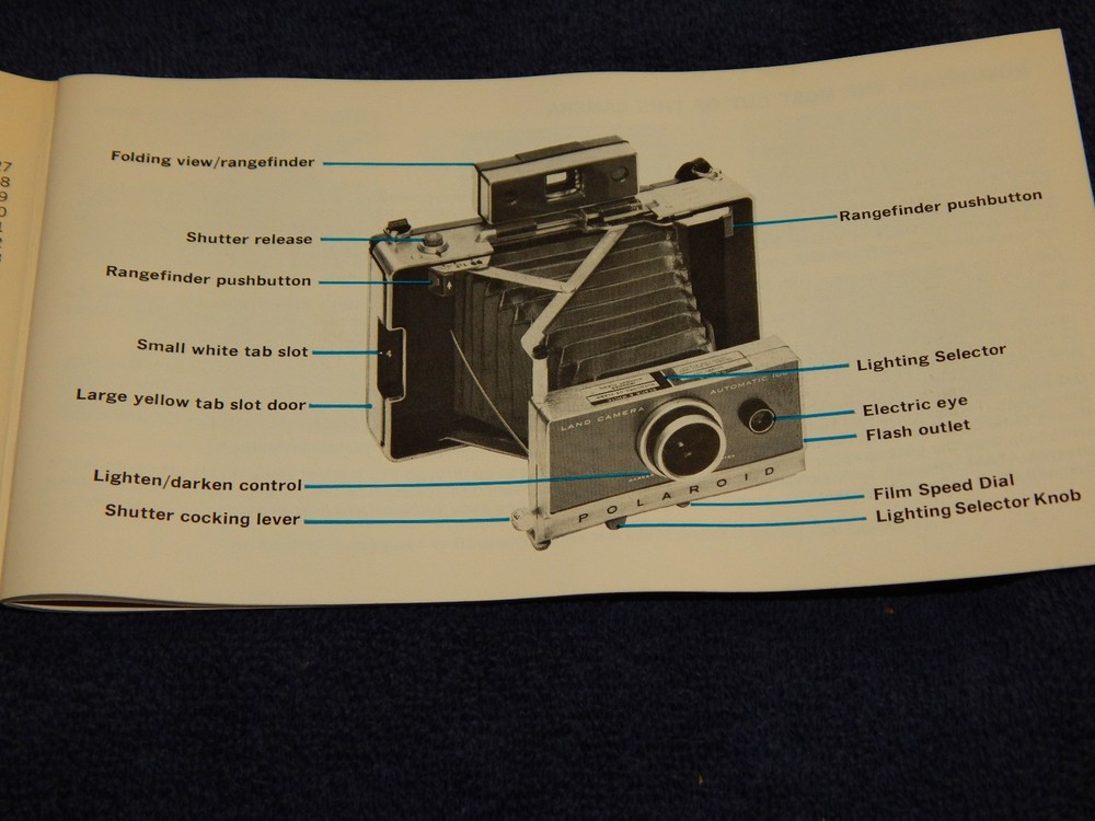 Polaroid Land Camera Automatic 100 with Manual and Hard Case Leather Neck Strap
