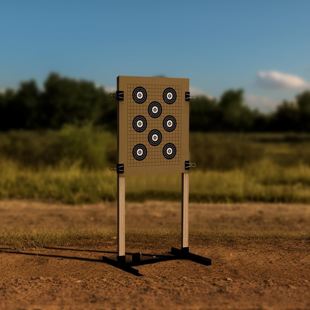 Shooting Target Stand for Outdoors, Paper Holder with Stable...