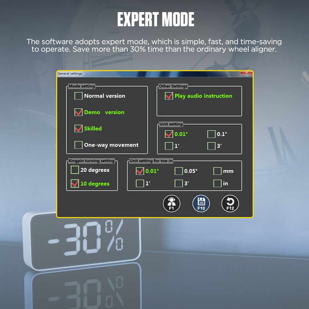 Liftable Auto Quicktrick 3D Wheel Alignment Machine Tools W/ Dual-Screen Printer