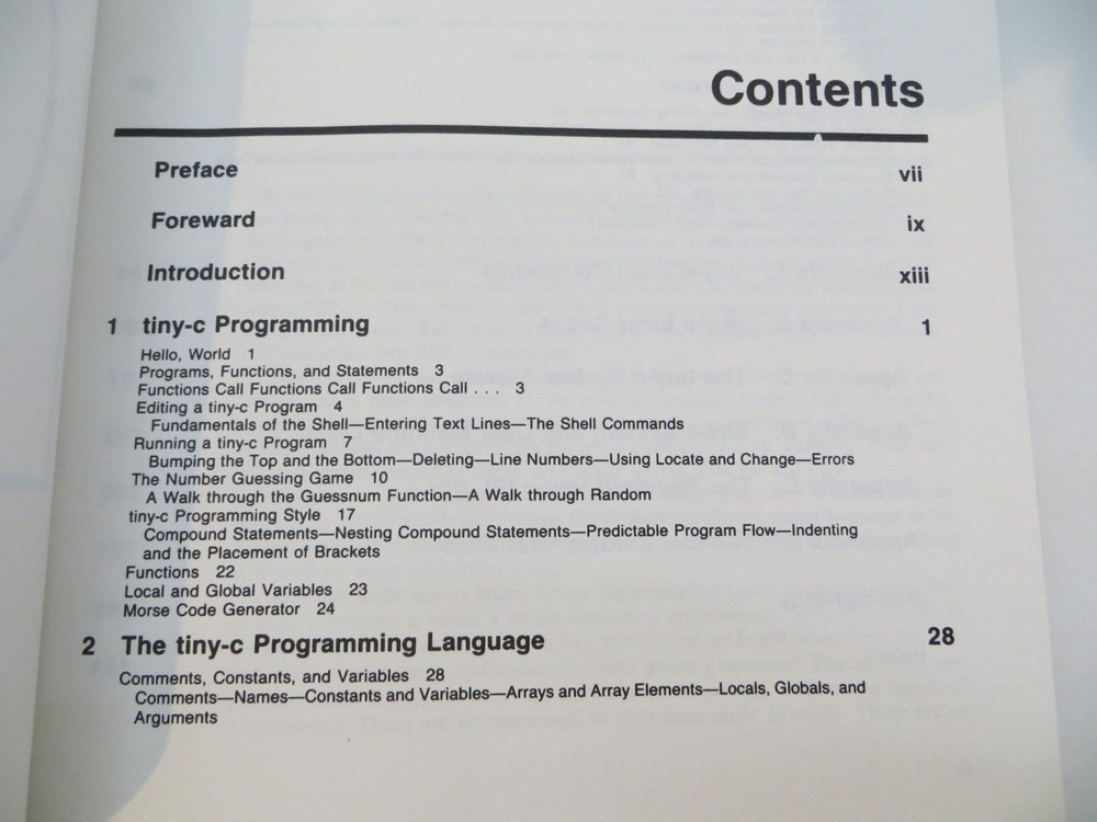 LEARNING C WITH TINY C by Scott B Guthery vintage 1985 computer book 1st edition