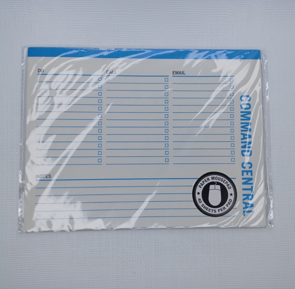 Paper Mousepad 40 Sheets Command Central Office Notes