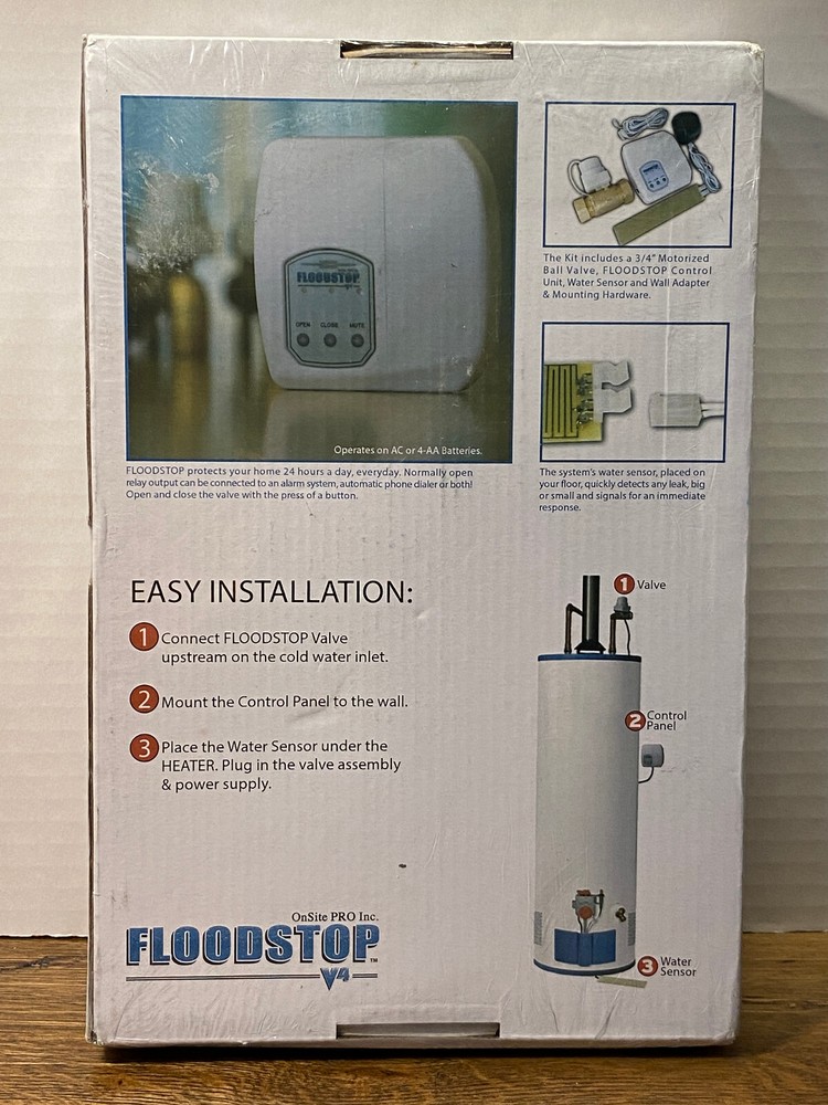 NEW FloodStop™ Onsite Pro 3/4" DIY Automatic Valve for Water Heater FS 3/4-C