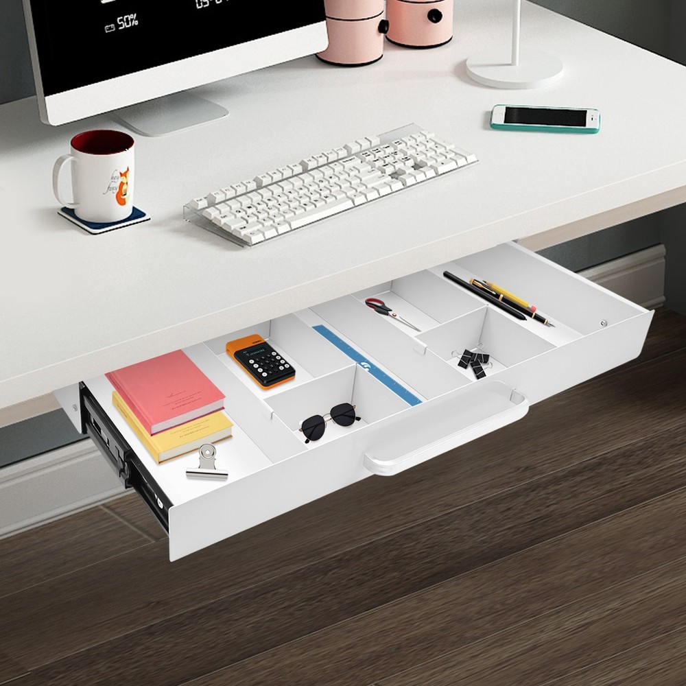 Under Desk Sliding Pull-Out Drawer Drawer Storage Organizer For Home/Office