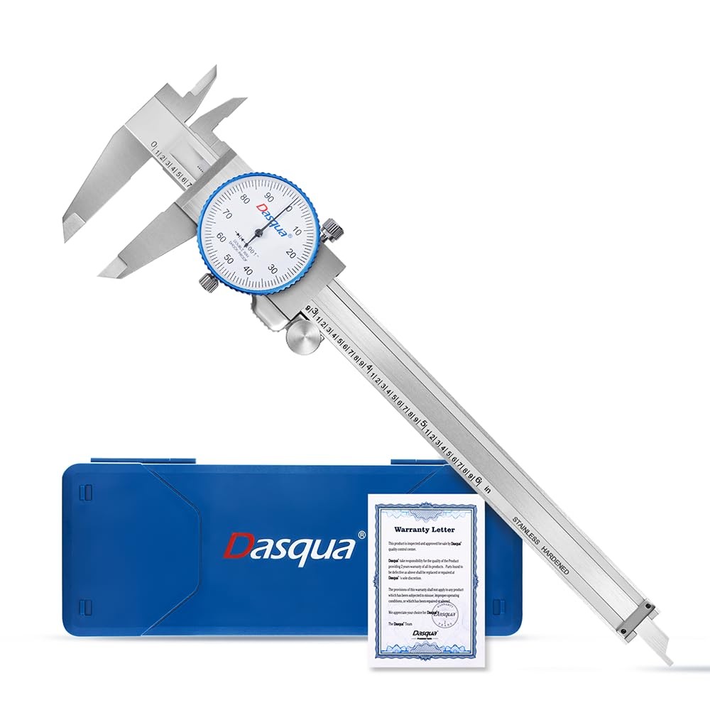 0-6 Dial Caliper Measuring Tool, Double Shock-Proof, Made of Solid Stainless Ste