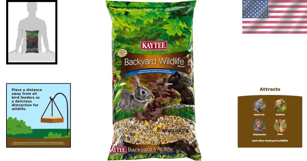 Nutritious Backyard Wildlife Food Blend - 5lb for Squirrels & Small Animals