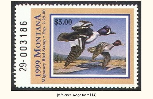 D2K Montana Duck Stamp 1999 $5.00