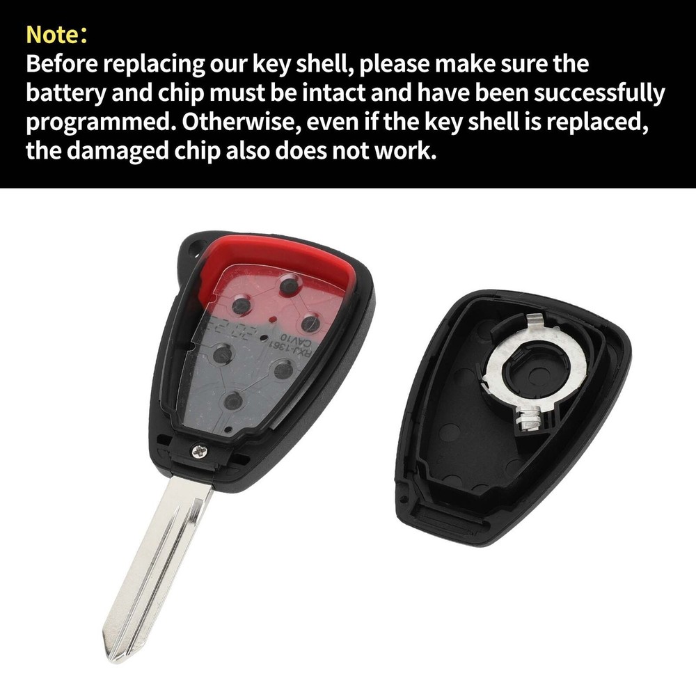 4 Buttons Keyless Entry Remote Fob Key Shell Case for Jeep Compass 2007-2016