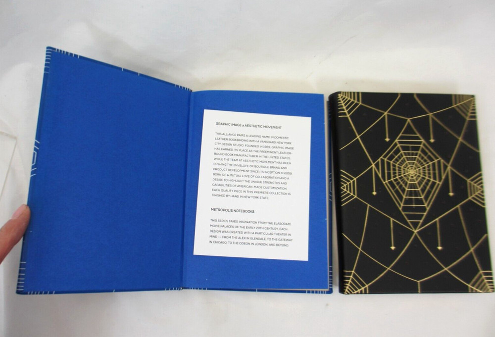 Graphic Image Metropolis Journal 7" Leather Hardcover 224 Lined Pgs Web Black