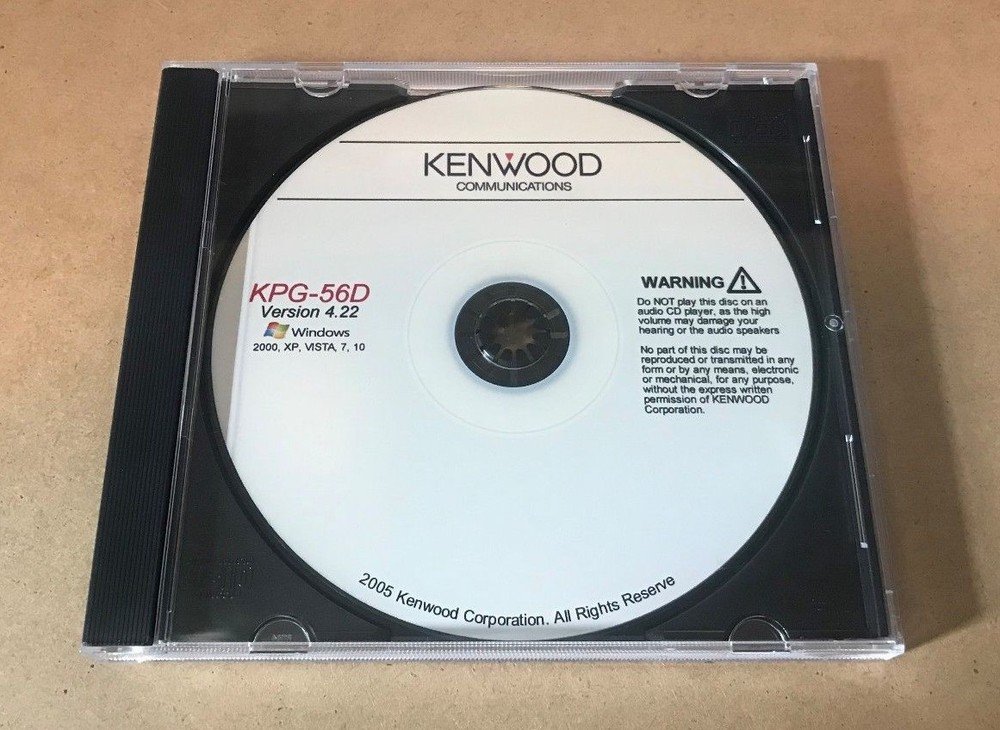 Kenwood KPG-56D Version 4.22 Programming Software TK-860G TK-260G TK-270G TK-272