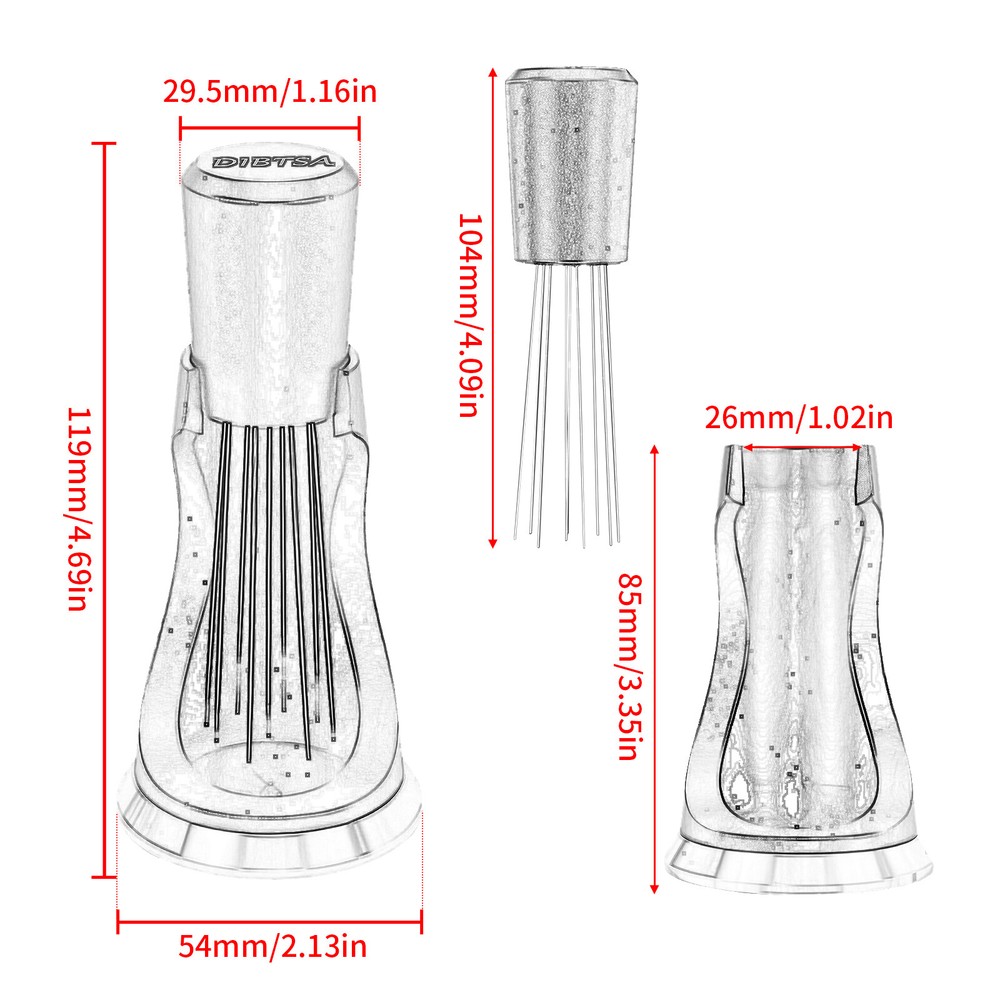 Coffee Stirring Tamper WDT Distributor Tool Espresso 9 Needles Stirrer Stirring