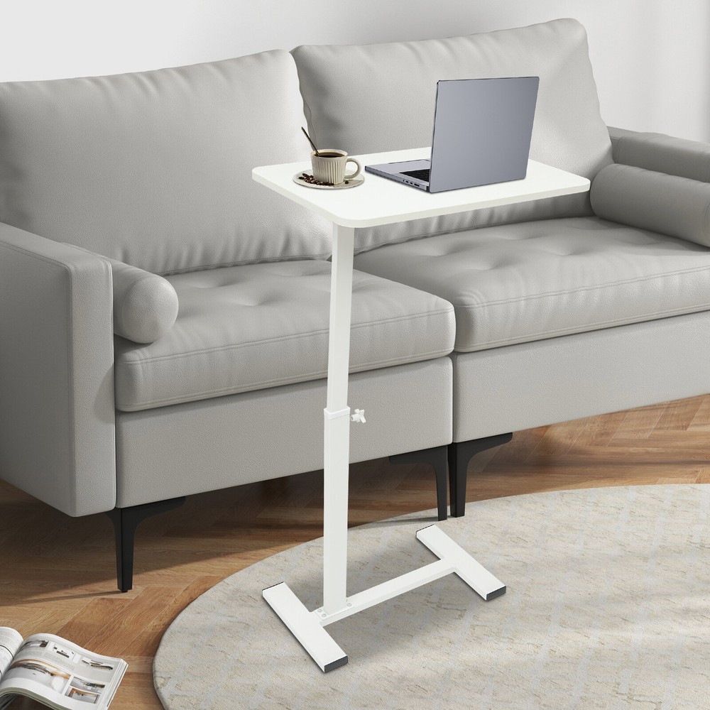 Bedside Table Adjustable Hospital & Home Use Bed Table Rolling Laptop Table