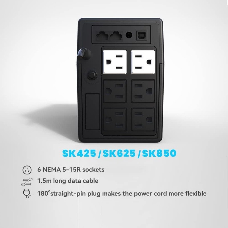 Automatic Voltage Regulation UPS Battery Backup Power Management Surge Protector