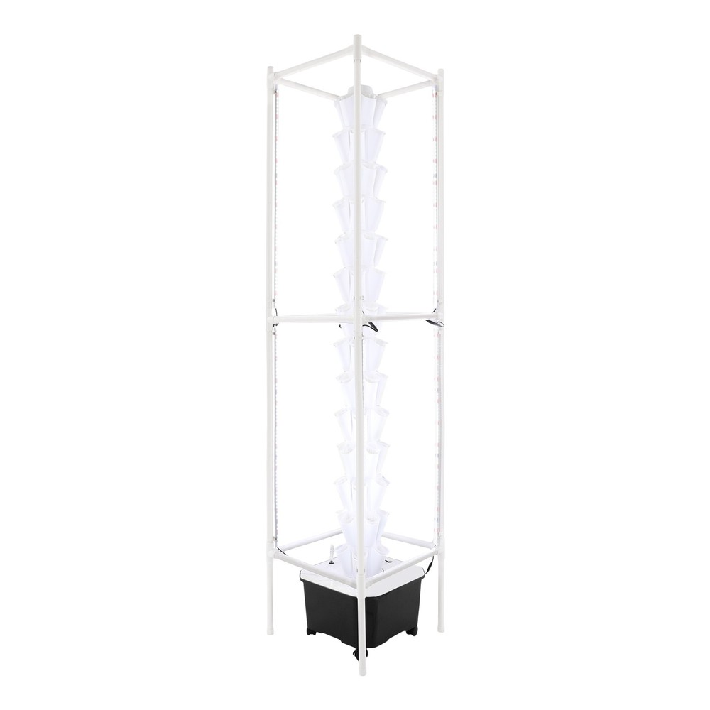 Hydroponic Gardening Tower With Lights and Wheels Vertical Hydroponic Growing
