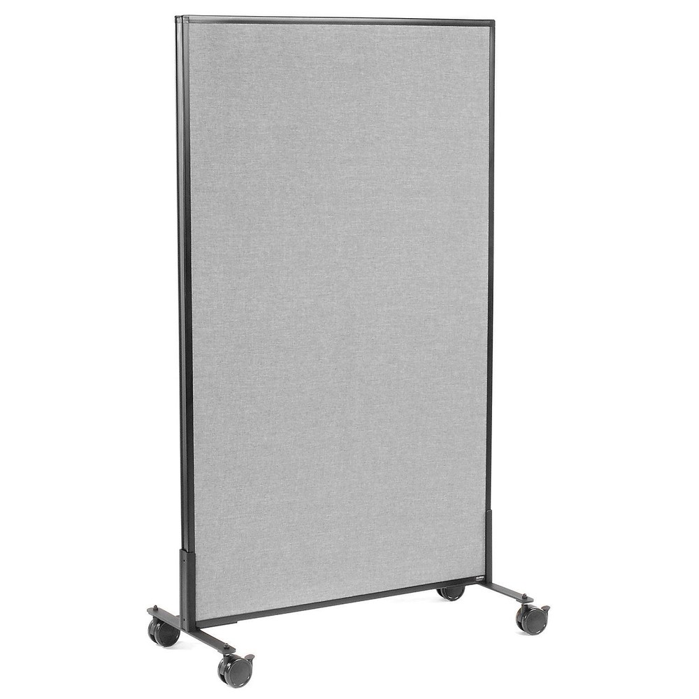 36-1/4"W x 63"H Mobile Office Partition Panel Gray