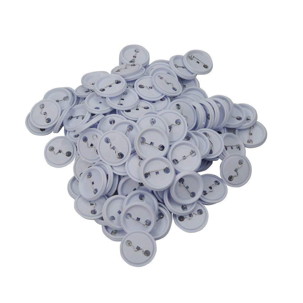 100Pcs 2.28"/58mm Blank ABS Pin Badge Button Supplies for Button Maker Machine