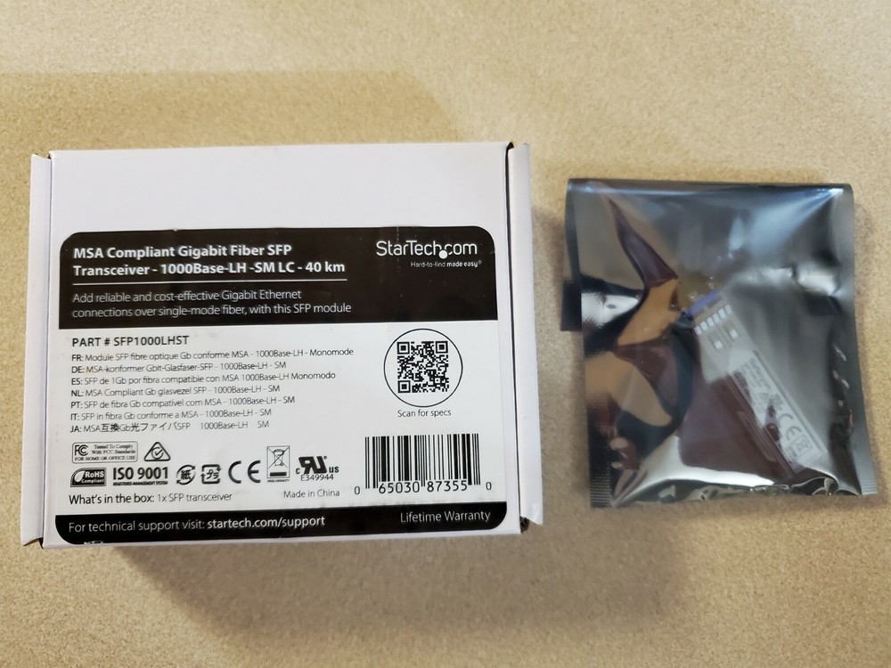 STARTECH.COM SFP1000LHST 1000BASE-LH SFP MSA COMPLIANT(New Open Box)