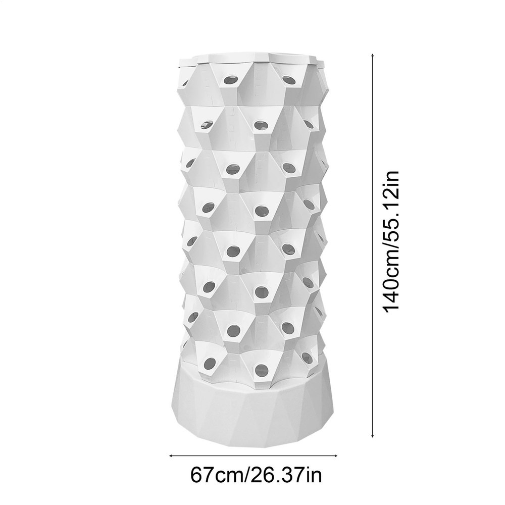 Hydroponics Tower 64 Slots Hydroponic Plant Tower with Water Pump adaptable
