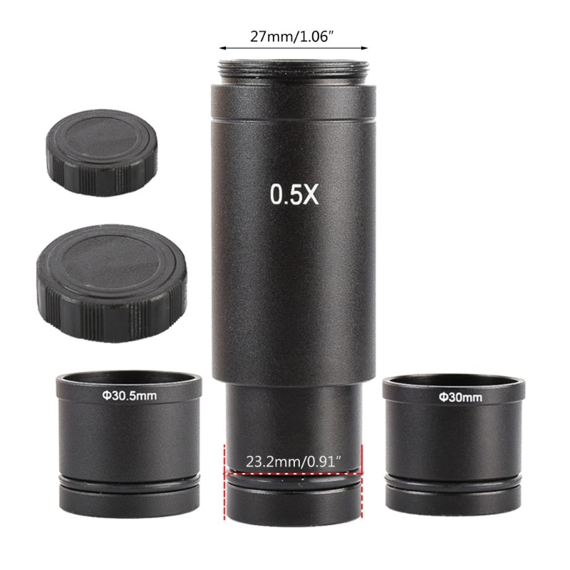 0.5X C-mount 30/30.5mm Adapter for Microscope CCD Camera Eyepiece Lens Durable