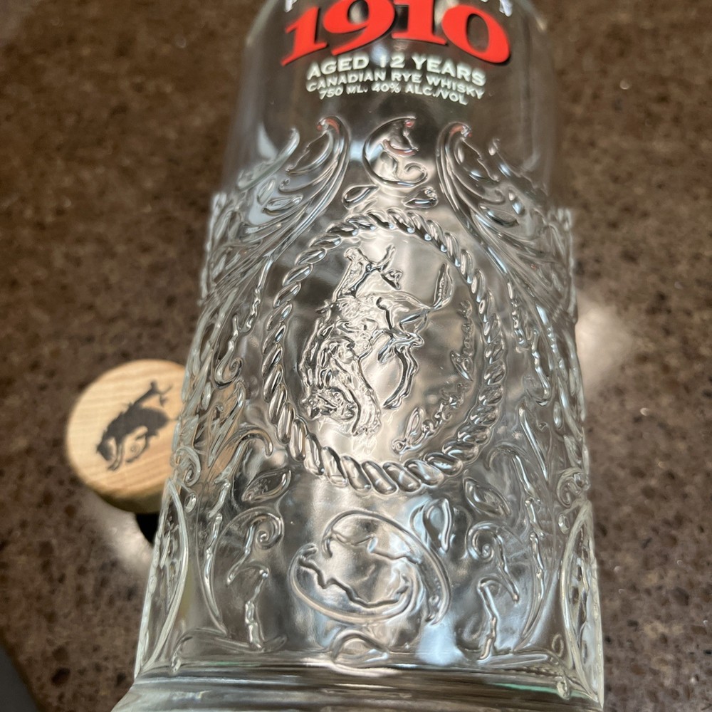 Pendleton Rye Whiskey 1910 Embossed Rodeo Bottle