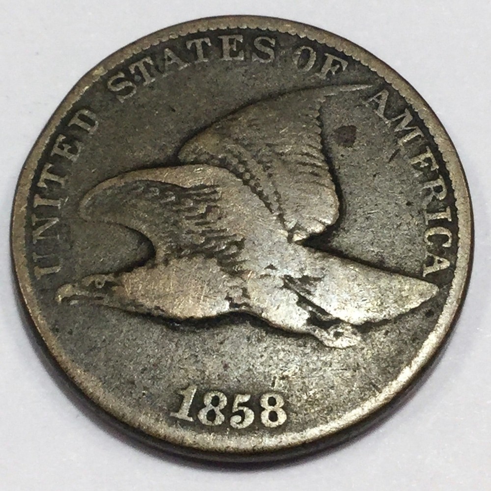 1858 Flying Eagle Cent Large Letters Beautiful Coin