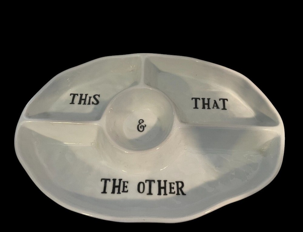 Divided Serving Platter This That & Other Artisan Home by Brownlow New No box