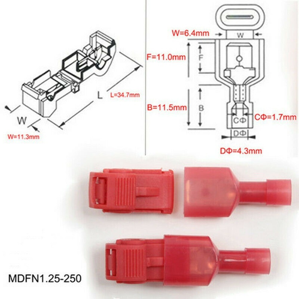 60-480x Quick Splice Scotch Lock T Tap Wire Crimp Cable Terminals Connectors Kit