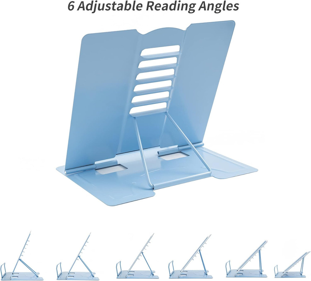 Metal Book Stand Adjustable Book Holder for Reading