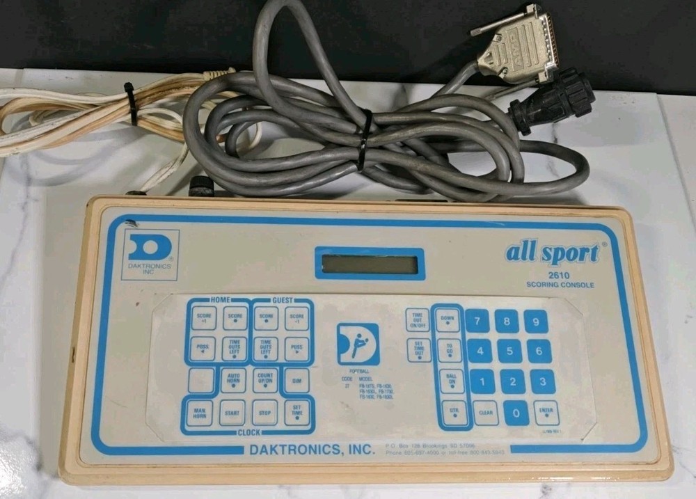 DAKTRONICS ALL SPORT 2610 Scoreboard Controller & cord - works!