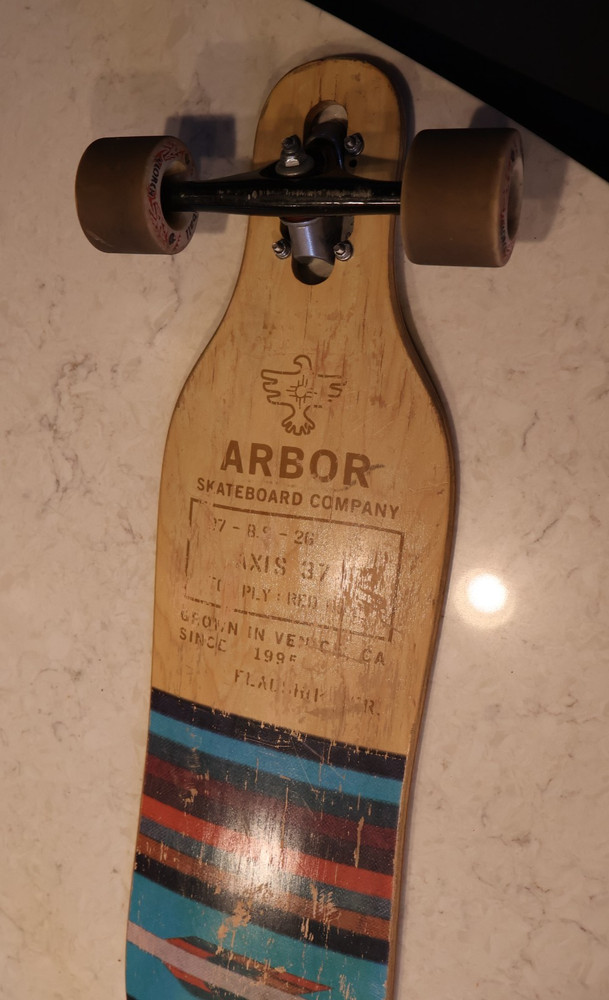 Arbor Longboards Arbor Axis 37 Skateboard Preowned Southwestern Design