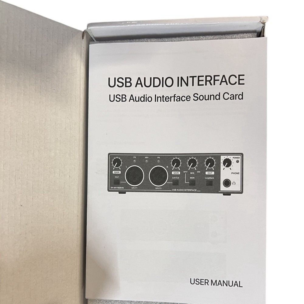 USB Audio Interface for PC Computer Recording Music Sound Card Professional