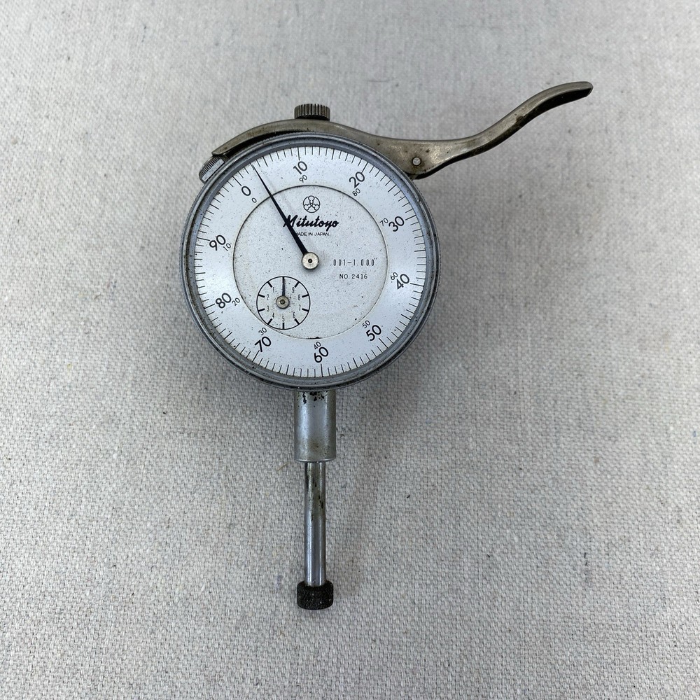 Mitutoyo model 2416  dial indicator & Spindle Lifting Lever 1" travel .001"