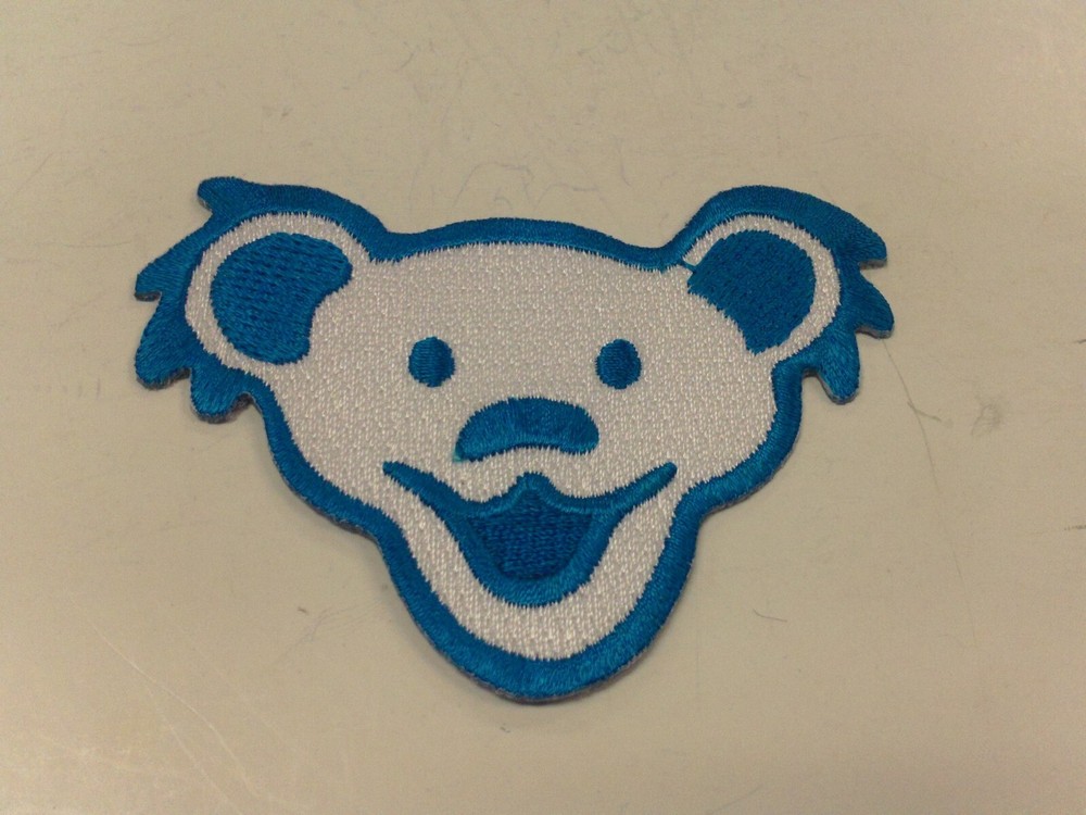 GRATEFUL DEAD EMBROIDERED BLUE JERRY BEAR FACE PATCH