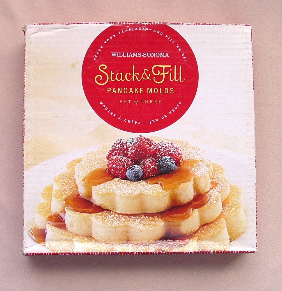 Williams & Sonoma Stack & Fill Pancake Molds Set of three.