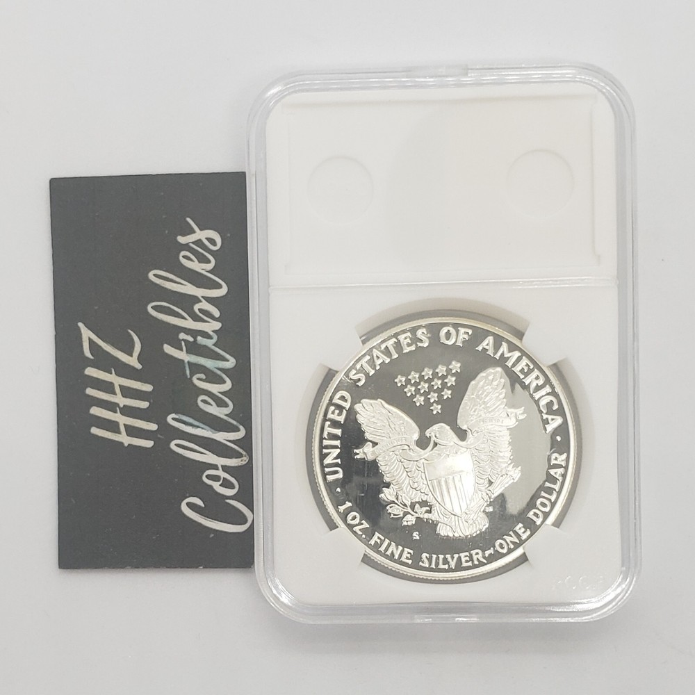 6 Pack 40mm Slab Coin Snap Holders US Silver Eagle / Flexible Variation Options