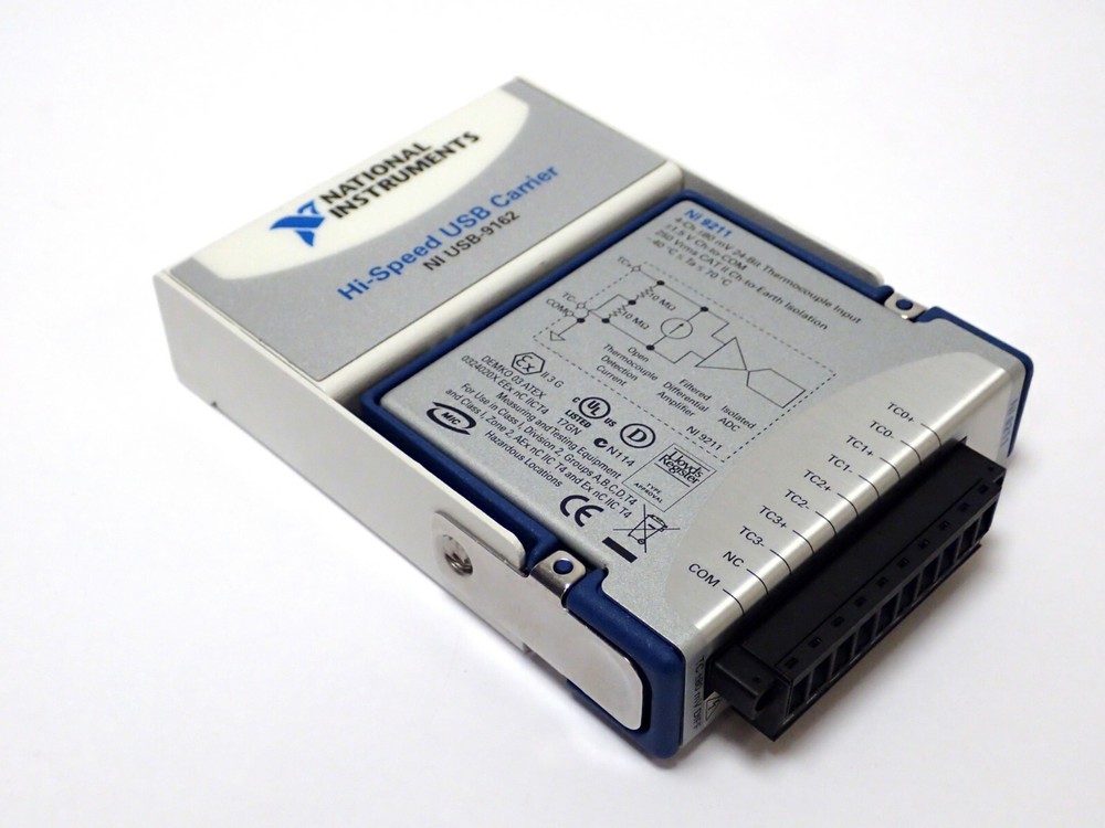 NATIONAL INSTRUMENTS USB-9162 CompactDAQ CHASSIS w NI 9211 TEMP INPUT MOD TESTED