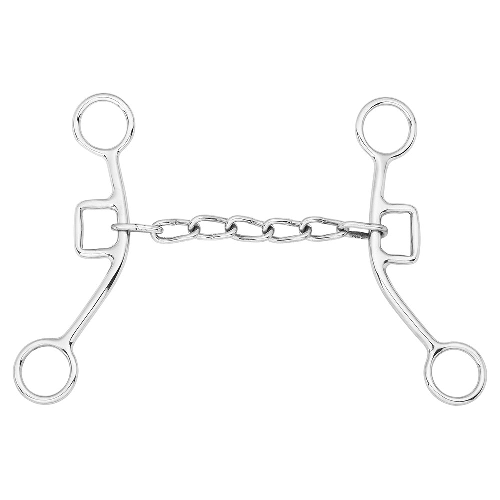 HILASON Western Light Fixed Cheek Chain Bit with Stainless Steel for Training |