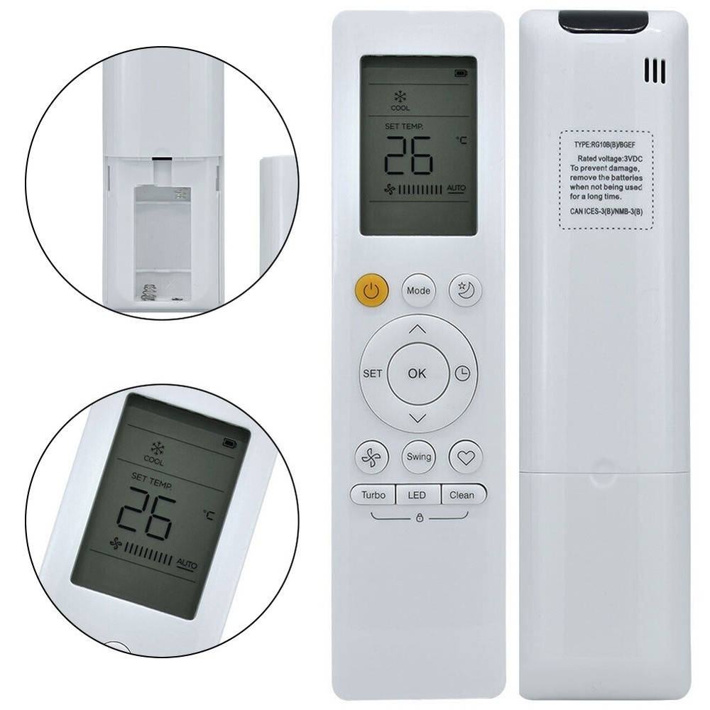 Intuitive Layout Remote Control for Midea Air Conditioning Models RG10B BGEF
