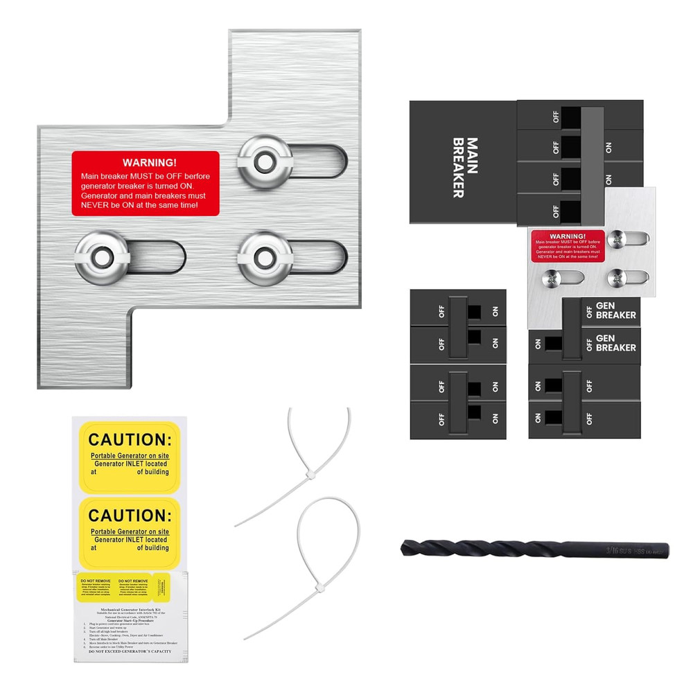 Generator Interlock Kit Compatible with General Electric GE 150 and 200 Amp P...