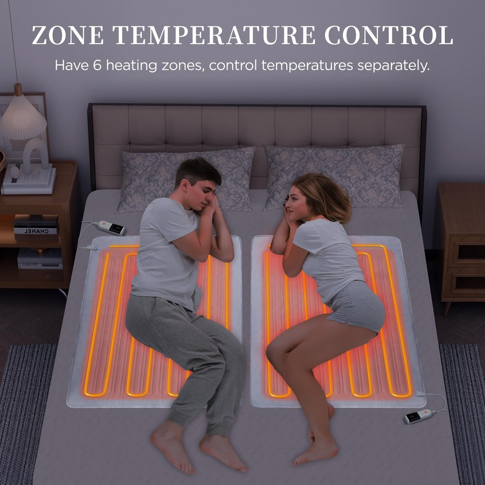 Heated Mattress Pad Mini Twin Size-Single Controller Mattress Pad with Deep P...