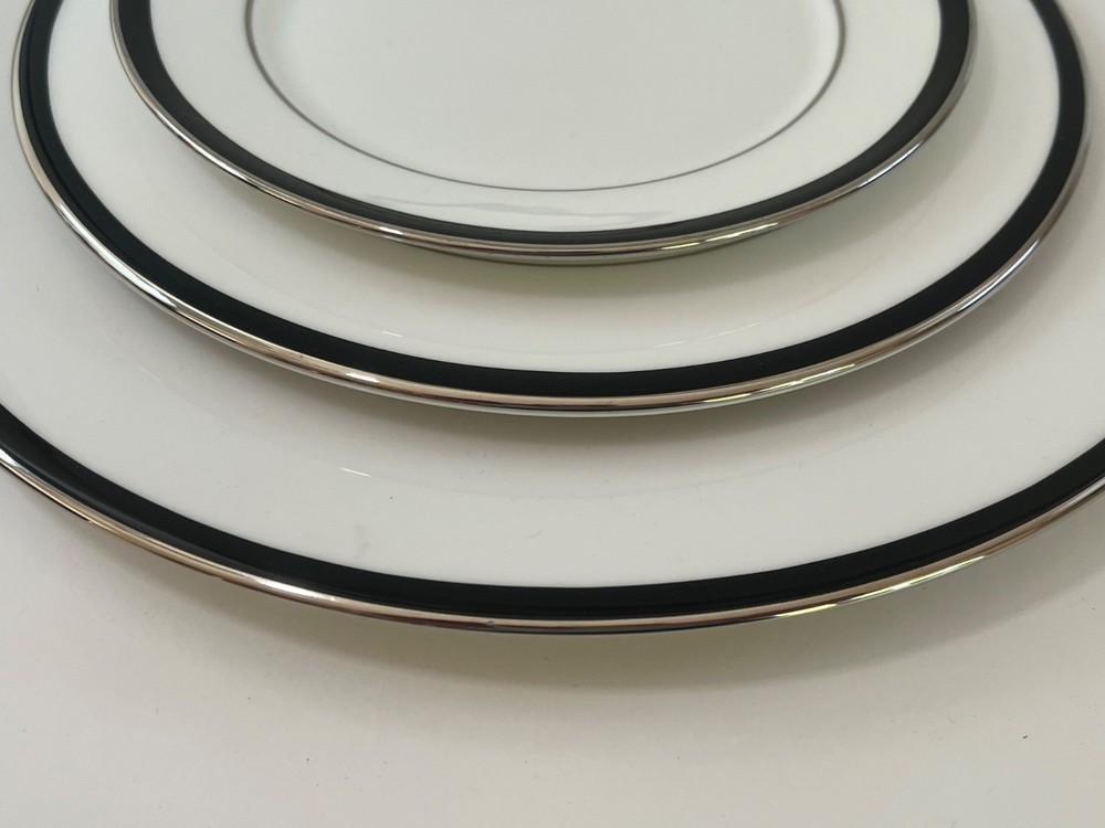 Lenox China Leigh Pattern 2 3 Piece Place Settings, Dinner, Salad & Bread Plate