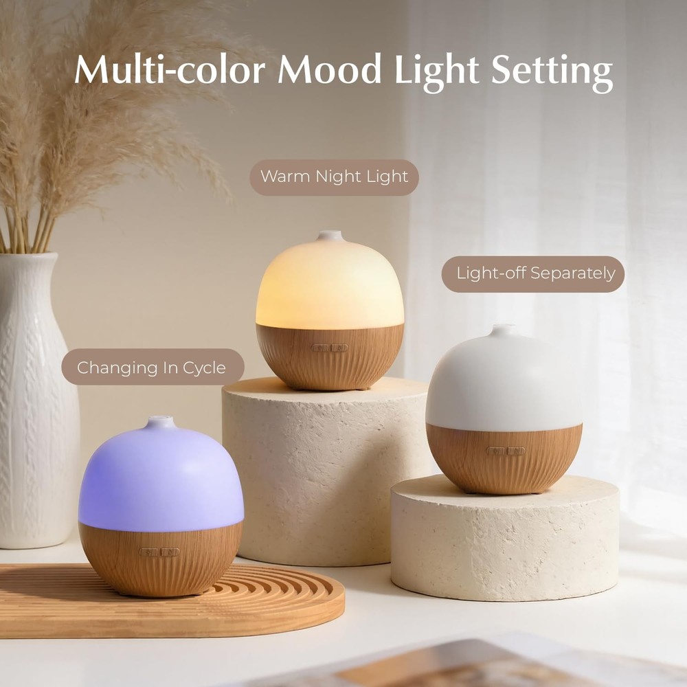 ARVIDSSON Essential Oil Diffuser, 100ml Small Aromatherapy 100ml, Wood Grain