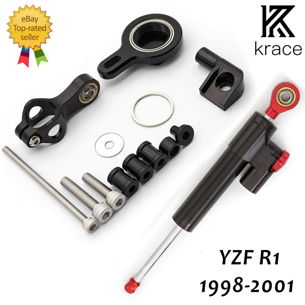 For Yamaha YZF R1 1998-2001 Steering Damper Bracket Mount Kit CNC Stabilizer