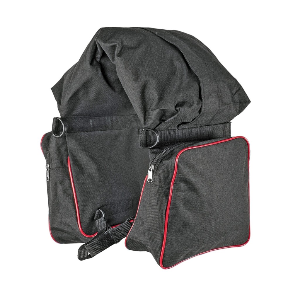 Nylon Rear Saddle Bag With 3 Pockets